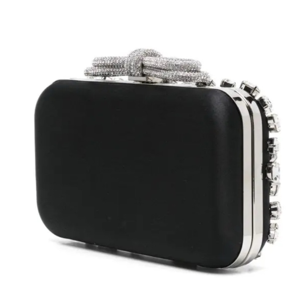 MACH & MACH
Bow Strass Satin Clutch Bag - Picture 4 of 16